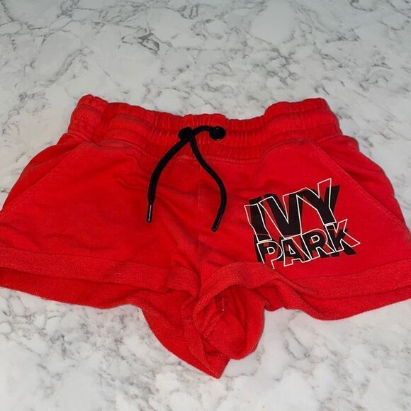 IVY PARK red sweat shorts XXS - Picture 1 of 5